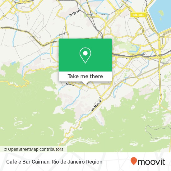 Mapa Café e Bar Caiman