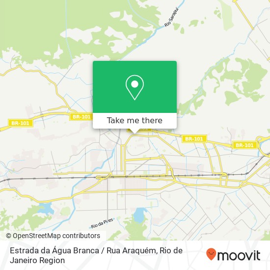 Estrada da Água Branca / Rua Araquém map