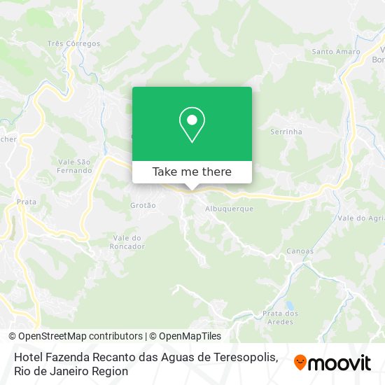Hotel Fazenda Recanto das Aguas de Teresopolis map