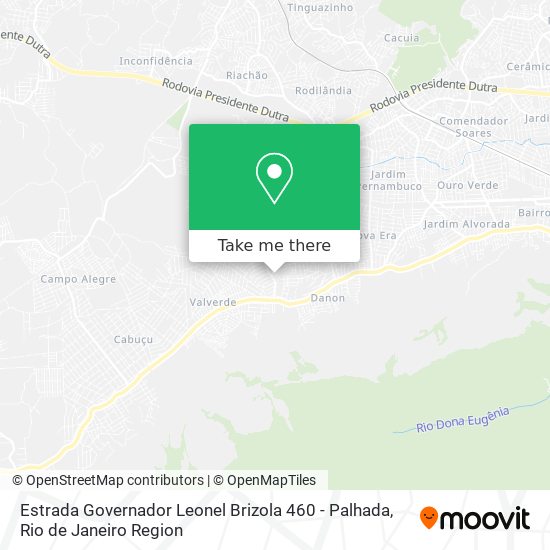 Mapa Estrada Governador Leonel Brizola 460 - Palhada