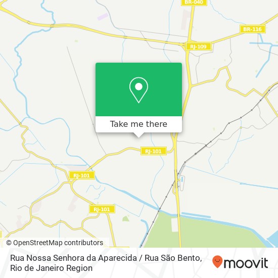 Mapa Rua Nossa Senhora da Aparecida / Rua São Bento
