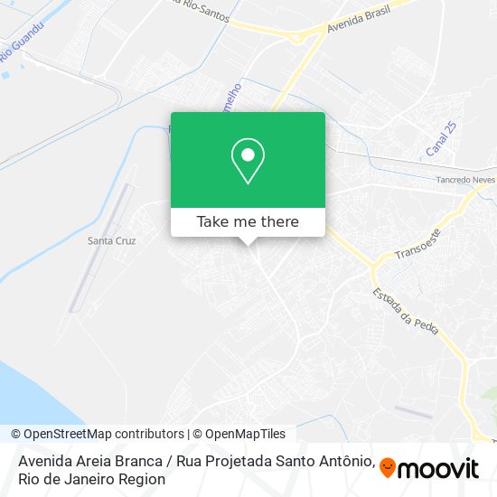 Avenida Areia Branca / Rua Projetada Santo Antônio map