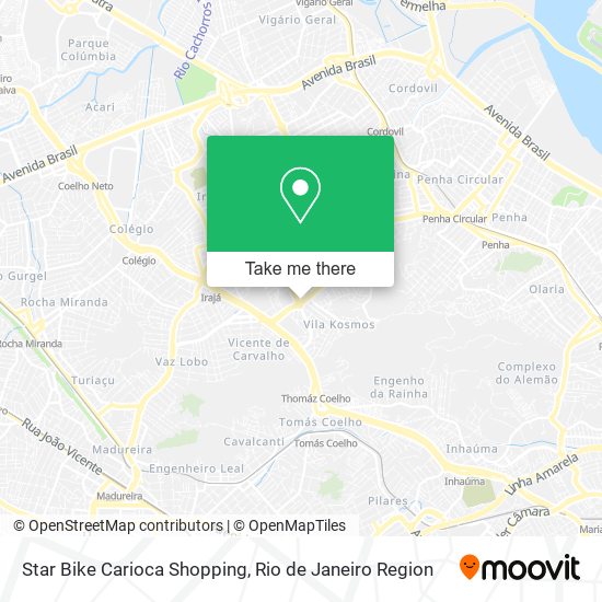 Star Bike Carioca Shopping map