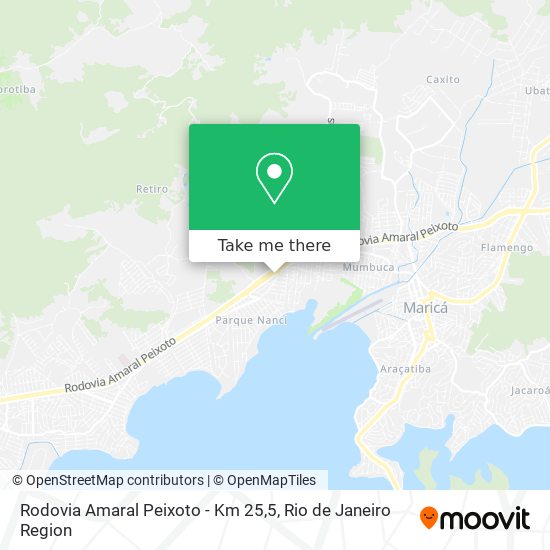 Mapa Rodovia Amaral Peixoto - Km 25,5