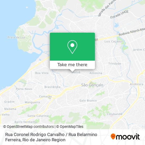 Mapa Rua Coronel Rodrigo Carvalho / Rua Belarmino Ferreira