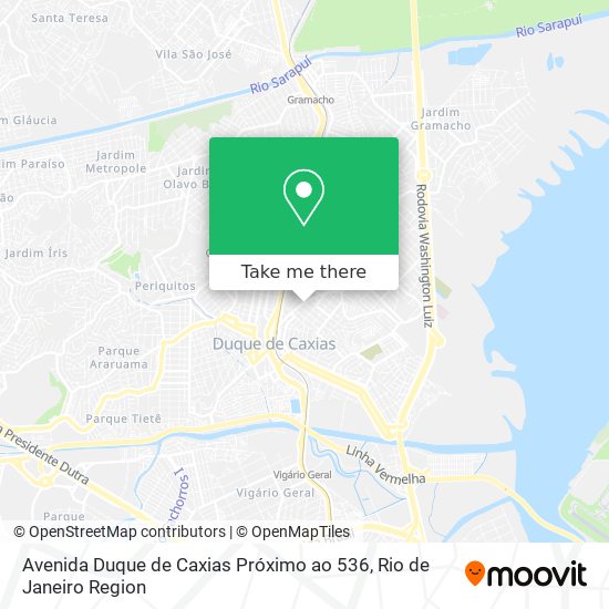 Mapa Avenida Duque de Caxias Próximo ao 536