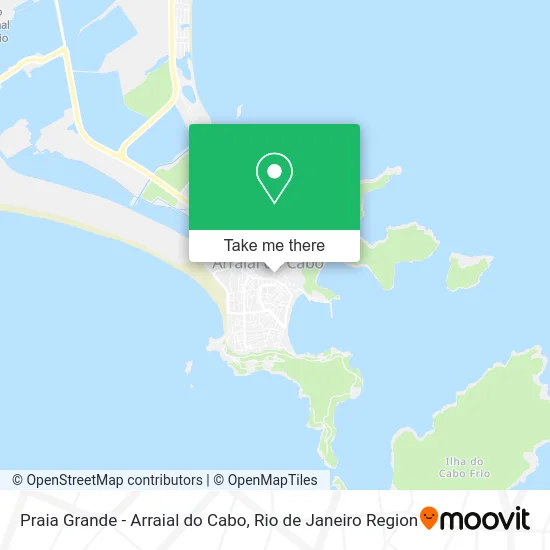 Praia Grande - Arraial do Cabo map
