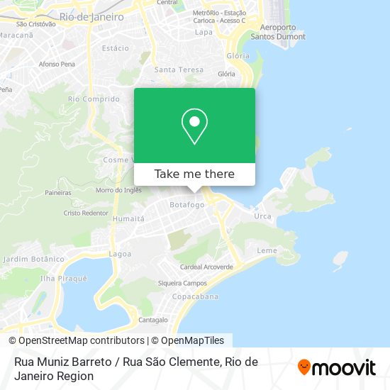 Mapa Rua Muniz Barreto / Rua São Clemente