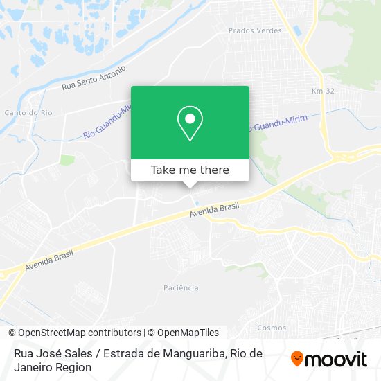 Mapa Rua José Sales / Estrada de Manguariba