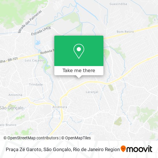 Mapa Praça Zé Garoto, São Gonçalo