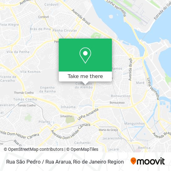 Rua São Pedro / Rua Ararua map