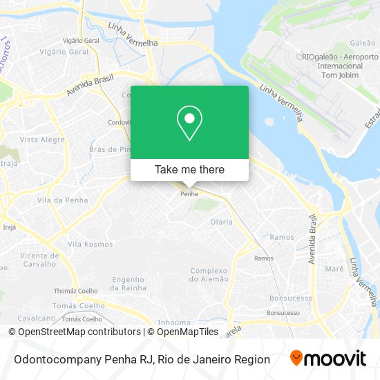 Mapa Odontocompany Penha RJ