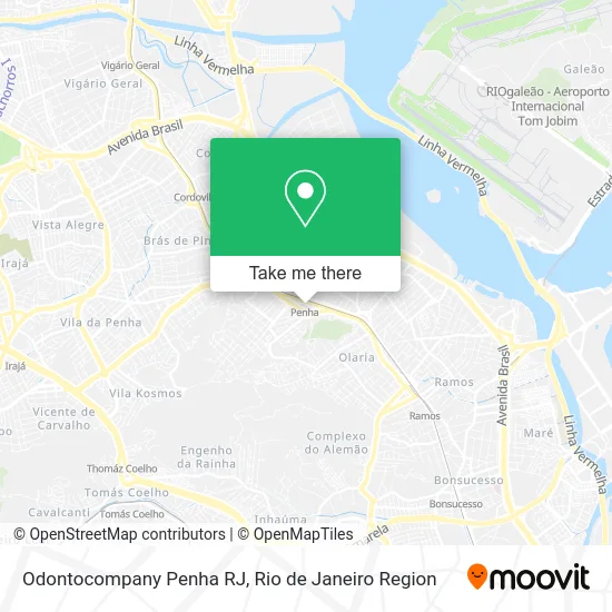 Odontocompany Penha RJ map