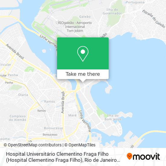 Hospital Universitário Clementino Fraga Filho map