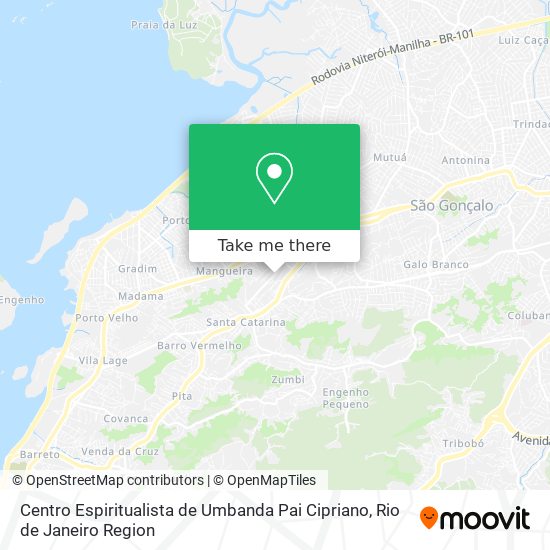 Mapa Centro Espiritualista de Umbanda Pai Cipriano