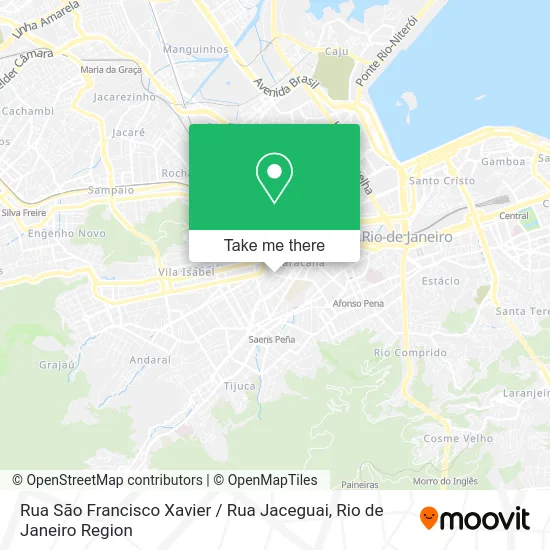 Rua São Francisco Xavier / Rua Jaceguai map