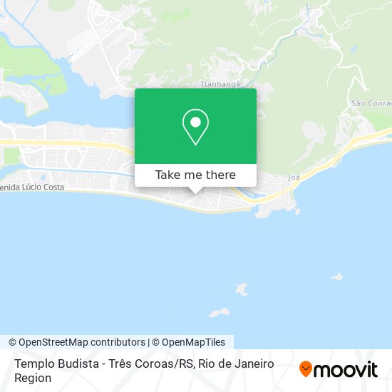 Mapa Templo Budista - Três Coroas / RS