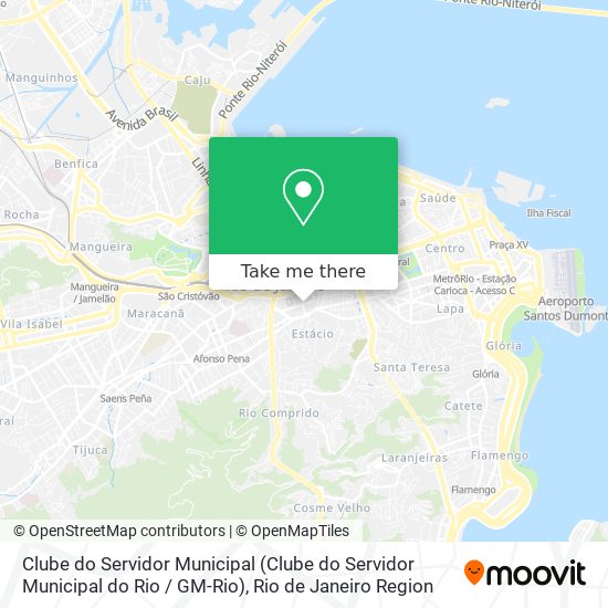 Mapa Clube do Servidor Municipal (Clube do Servidor Municipal do Rio / GM-Rio)