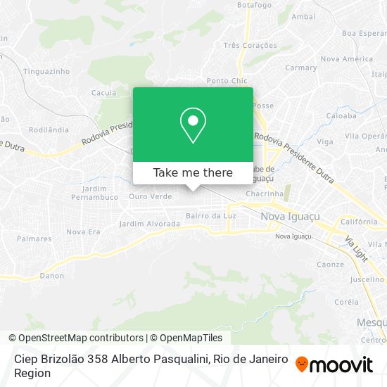 Mapa Ciep Brizolão 358 Alberto Pasqualini