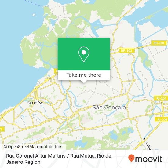 Mapa Rua Coronel Artur Martins / Rua Mútua