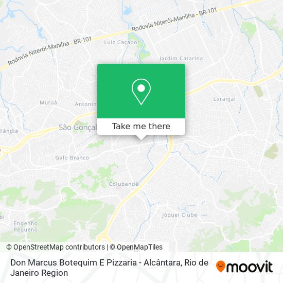 Mapa Don Marcus Botequim E Pizzaria - Alcântara