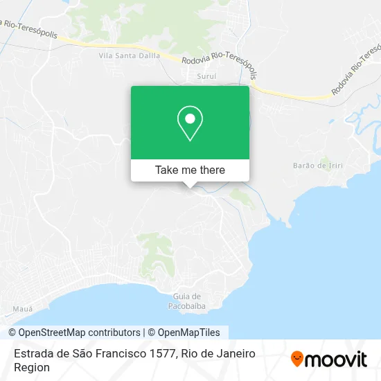 Estrada de São Francisco 1577 map