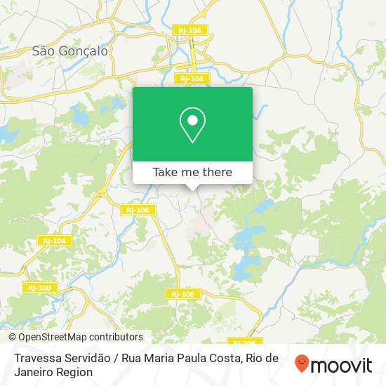 Mapa Travessa Servidão / Rua Maria Paula Costa