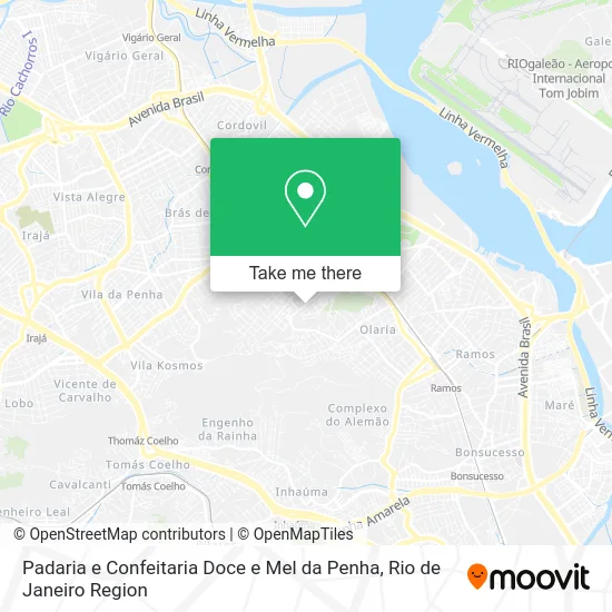 Padaria e Confeitaria Doce e Mel da Penha map