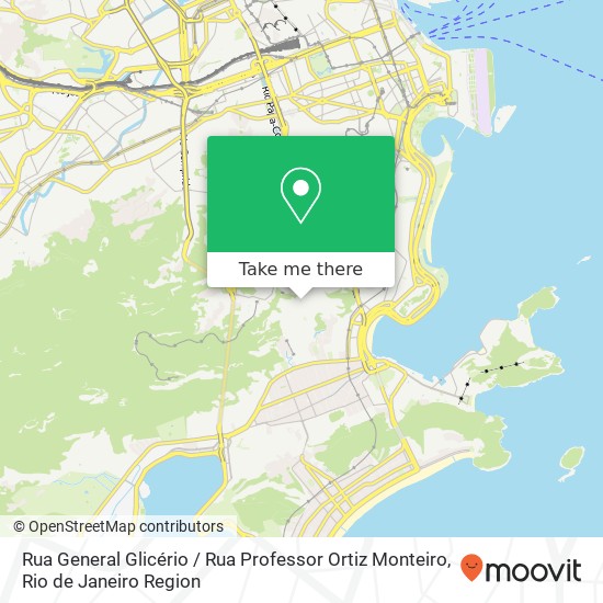 Mapa Rua General Glicério / Rua Professor Ortiz Monteiro
