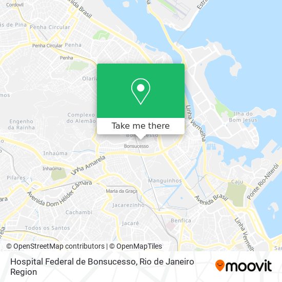 Mapa Hospital Federal de Bonsucesso