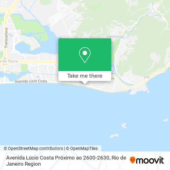 Mapa Avenida Lúcio Costa Próximo ao 2600-2630