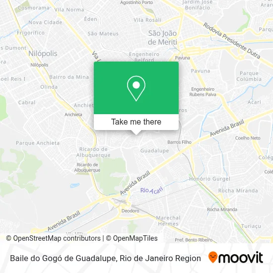 Baile do Gogó de Guadalupe map
