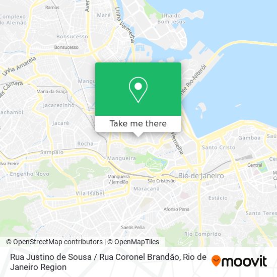 Mapa Rua Justino de Sousa / Rua Coronel Brandão