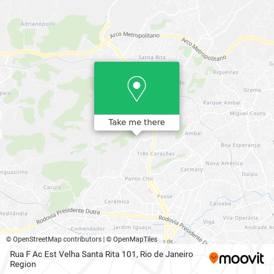 Rua F Ac Est Velha Santa Rita 101 map