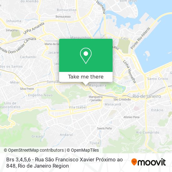 Mapa Brs 3,4,5,6 - Rua São Francisco Xavier Próximo ao 848