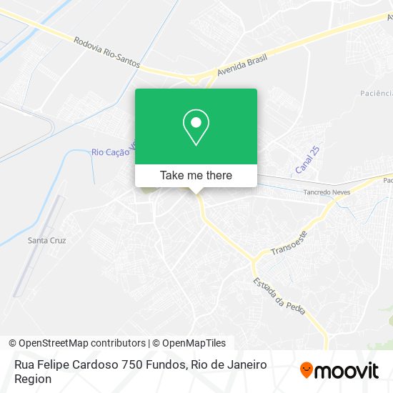 Rua Felipe Cardoso 750 Fundos map