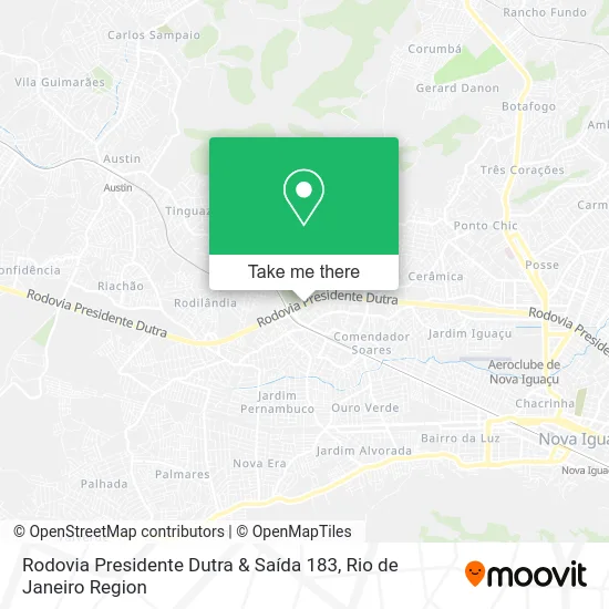 Rodovia Presidente Dutra & Saída 183 map