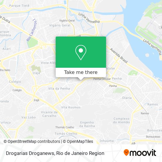Drogarias Droganews map