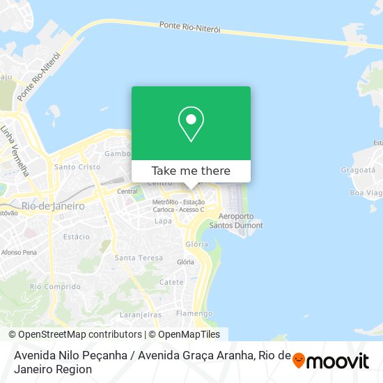 Mapa Avenida Nilo Peçanha / Avenida Graça Aranha