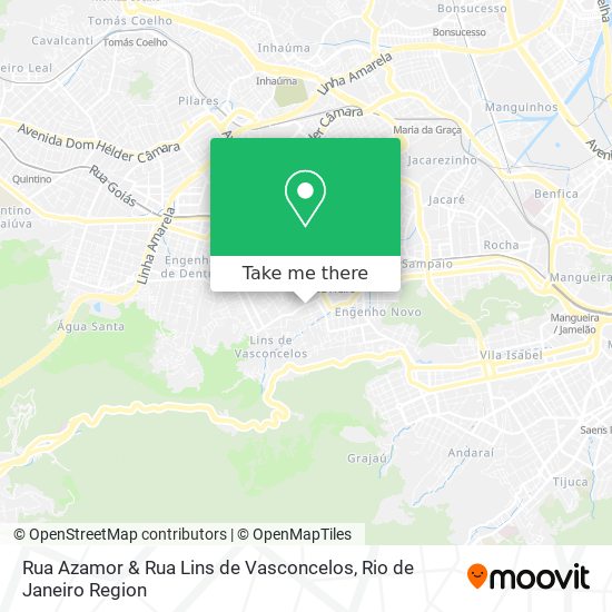 Mapa Rua Azamor & Rua Lins de Vasconcelos