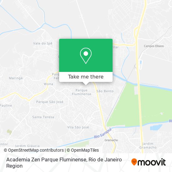 Mapa Academia Zen Parque Fluminense