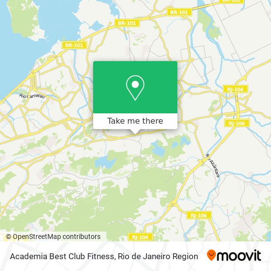 Mapa Academia Best Club Fitness