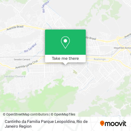 Mapa Cantinho da Familia Parque Leopoldina