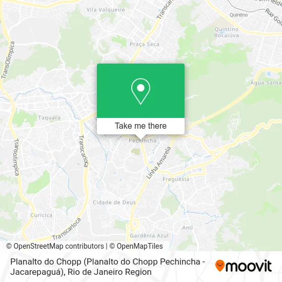 Planalto do Chopp (Planalto do Chopp Pechincha - Jacarepaguá) map