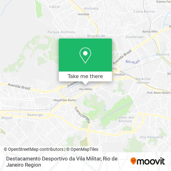 Destacamento Desportivo da Vila Militar map