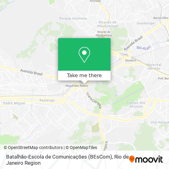 Mapa Batalhão-Escola de Comunicações (BEsCom)