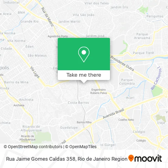 Rua Jaime Gomes Caldas 358 map