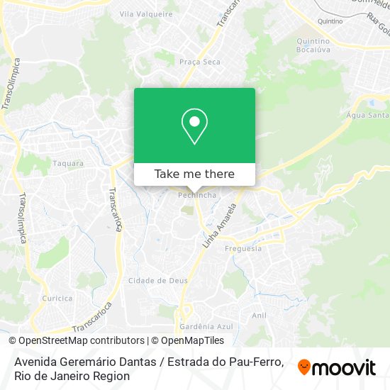 Mapa Avenida Geremário Dantas / Estrada do Pau-Ferro