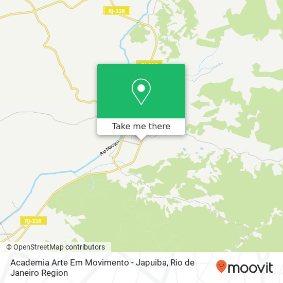 Mapa Academia Arte Em Movimento - Japuiba