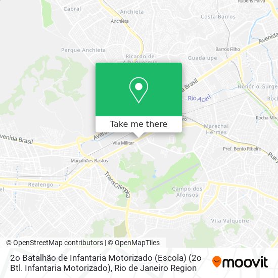 Mapa 2o Batalhão de Infantaria Motorizado (Escola) (2o Btl. Infantaria Motorizado)